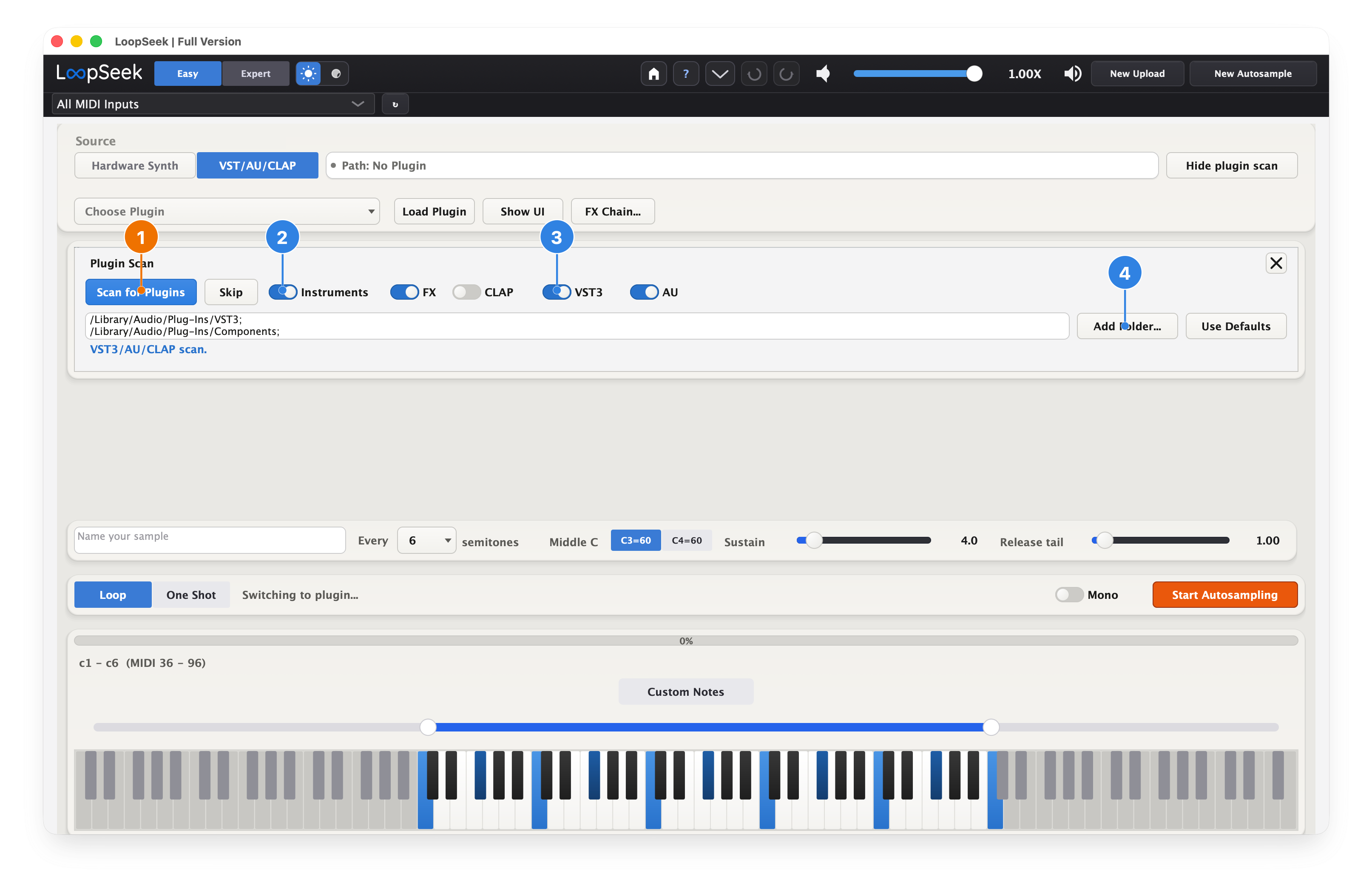 Plugin Scan with pins